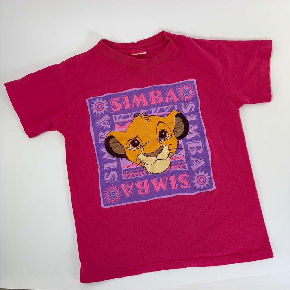VTG Kids Lion King Simba 90s Tee T-Shirt Small Medium See Measurements RARE
